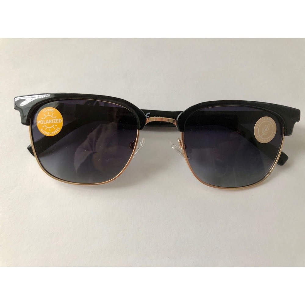 NEW Peepers Polarized Sunglasses Wayfarer Black Frame +0.00